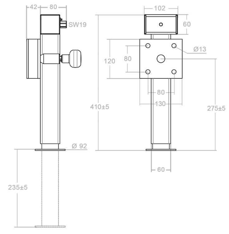 Piedino di appoggio girevole - immagine 3