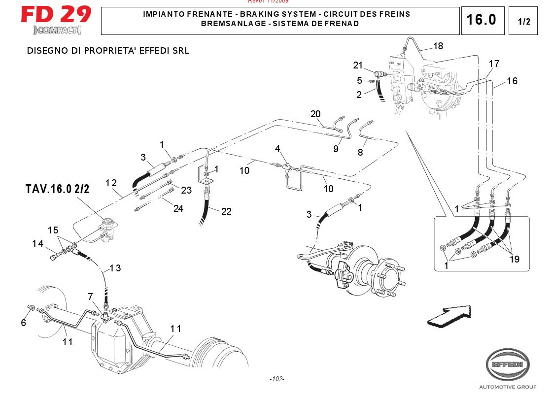 Tav. 16.0 1/2 - Impianto frenante
